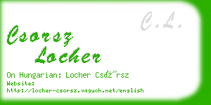 csorsz locher business card